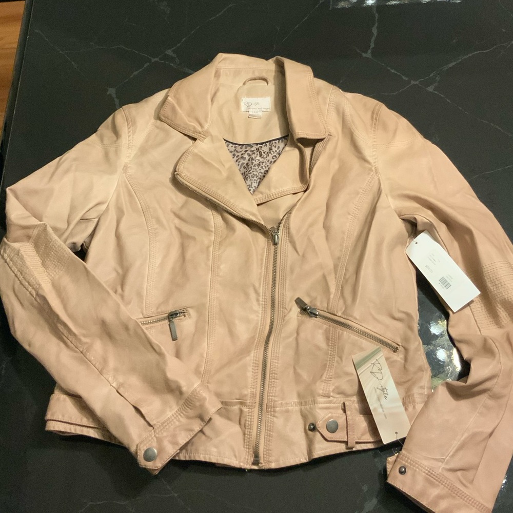 R & D Style Vegan Moto Jacket- NWT! Large